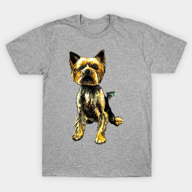 Yorkie T-Shirt by VicaVeresk